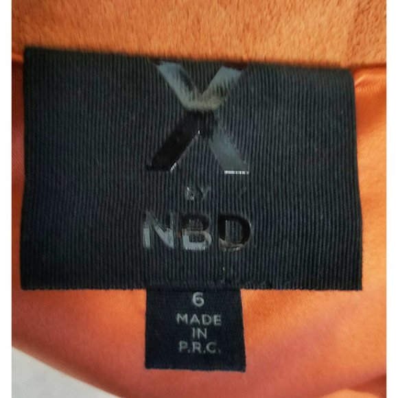 X by NBD Womens Suede Leather Mini Skirt Studs Brown 6 - Picture 6 of 8